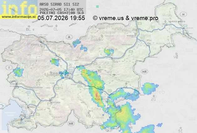 Radarska karta padavin