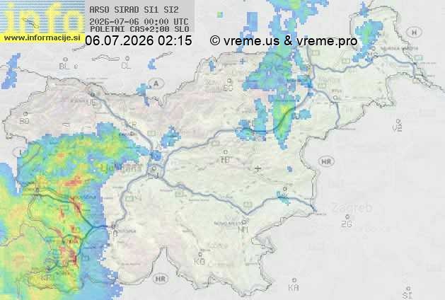 Radarska karta padavin