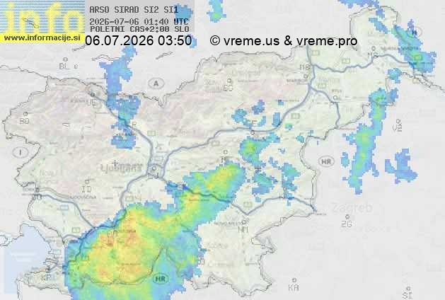 Radarska karta padavin