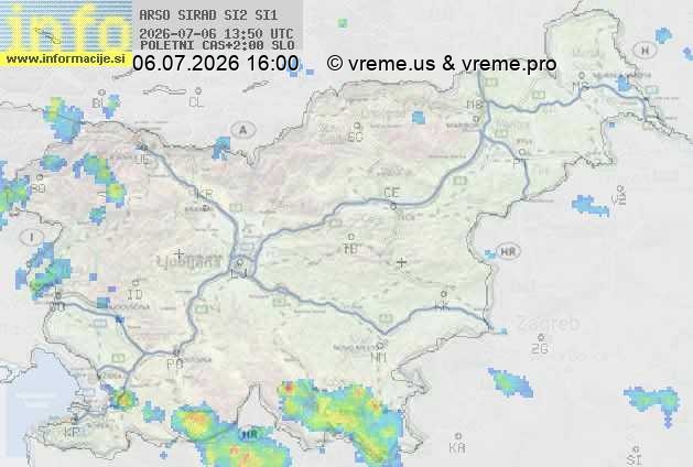 Radarska karta padavin