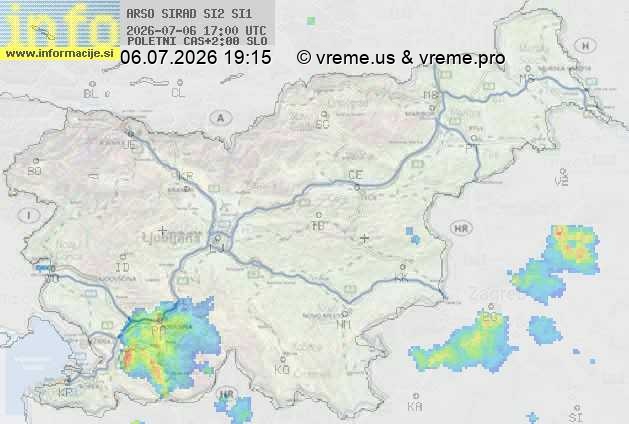 Radarska karta padavin