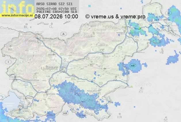 Radarska karta padavin