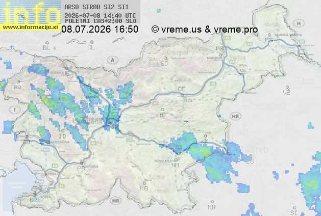 Radarska karta padavin
