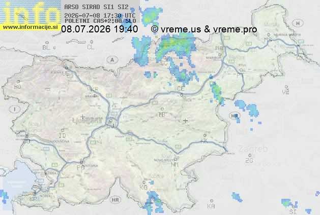 Radarska karta padavin
