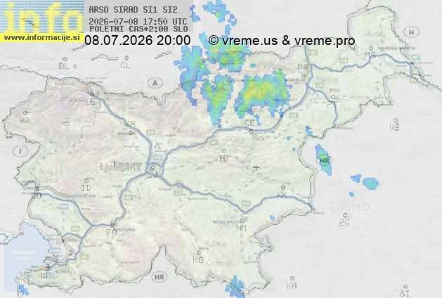 Radarska karta padavin