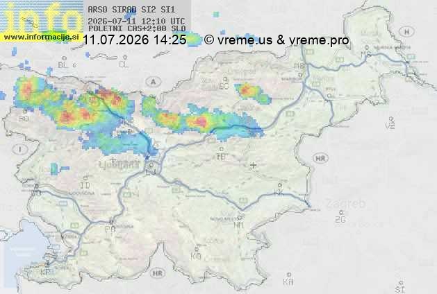 Radarska karta padavin