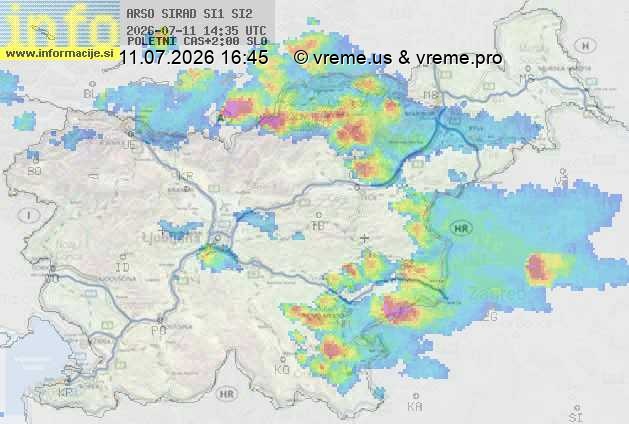 Radarska karta padavin