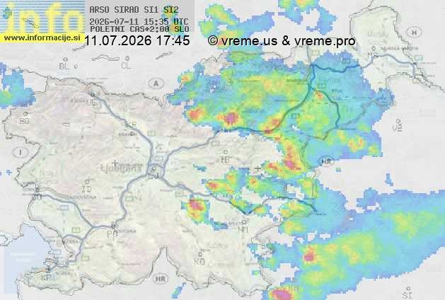 Radarska karta padavin