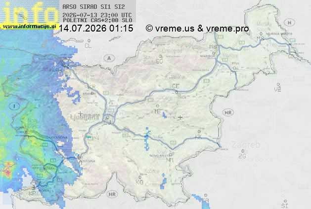Radarska karta padavin