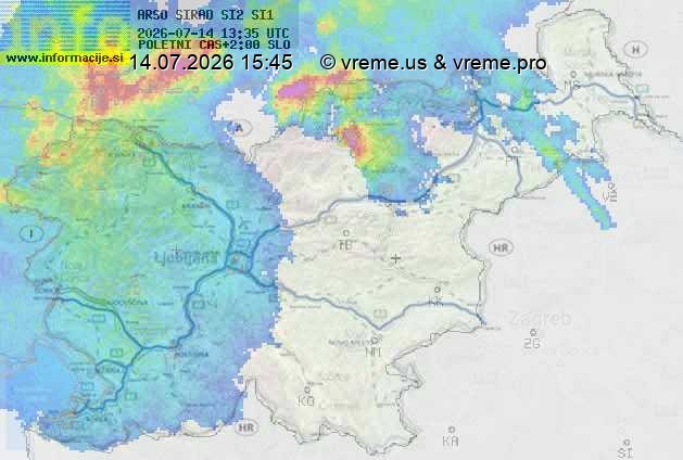 Radarska karta padavin