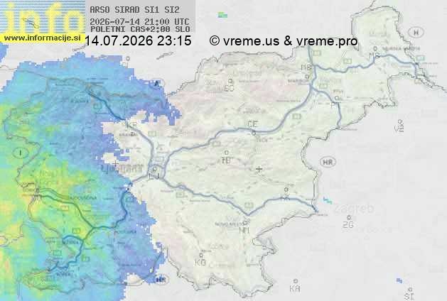 Radarska karta padavin