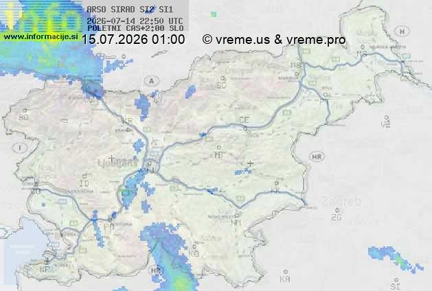 Radarska karta padavin