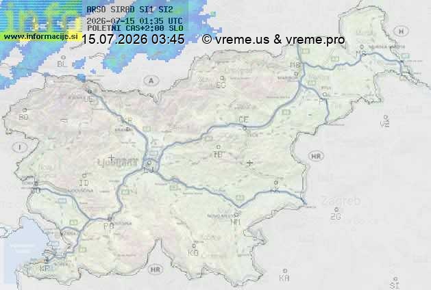 Radarska karta padavin