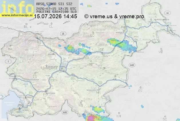 Radarska karta padavin