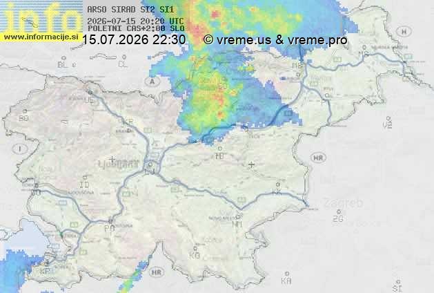 Radarska karta padavin