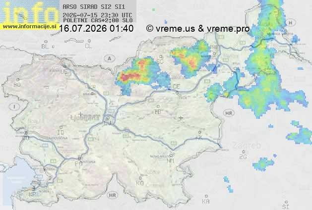 Radarska karta padavin