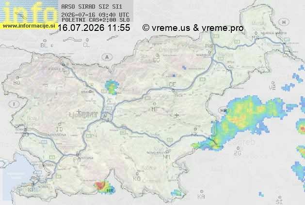 Radarska karta padavin