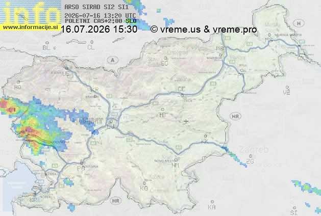 Radarska karta padavin