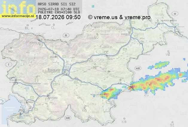 Radarska karta padavin