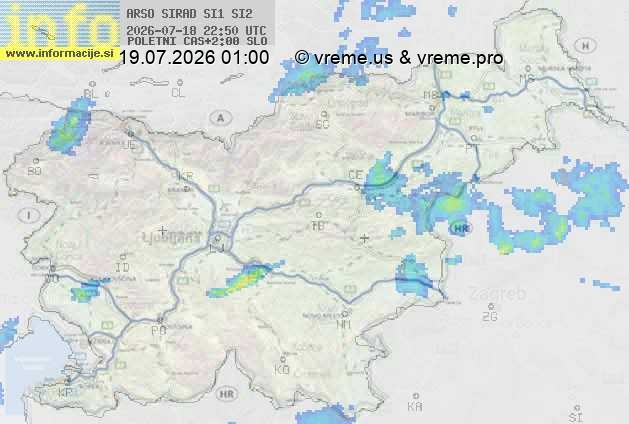 Radarska karta padavin