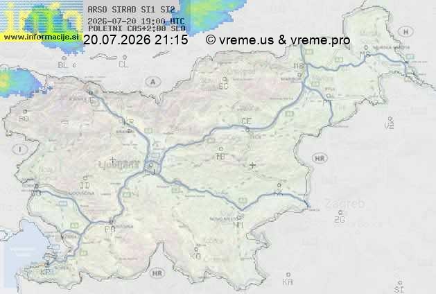 Radarska karta padavin