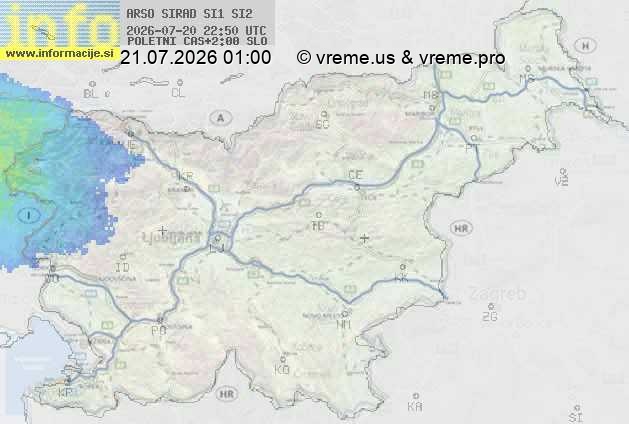 Radarska karta padavin