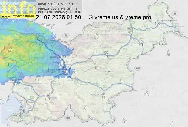 Radarska karta padavin