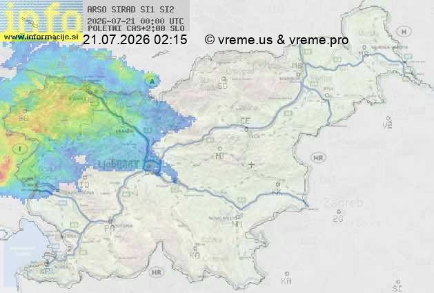 Radarska karta padavin