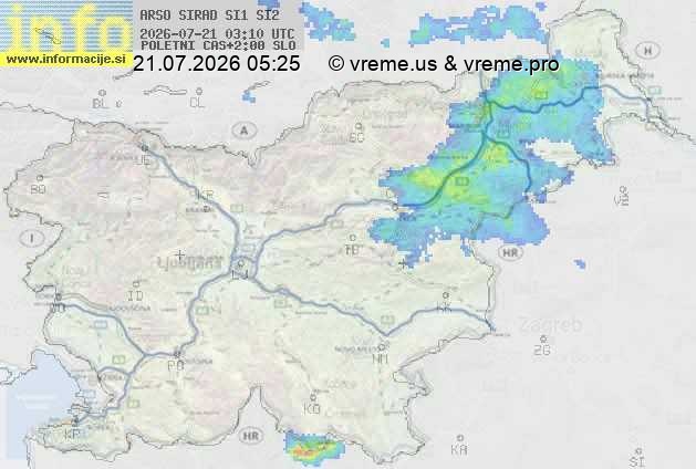 Radarska karta padavin