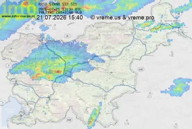 Radarska karta padavin