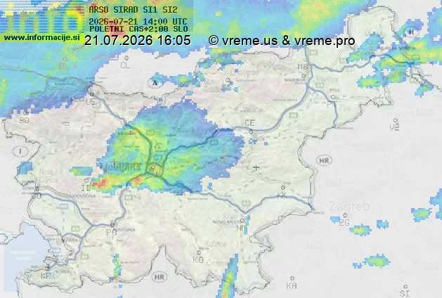Radarska karta padavin