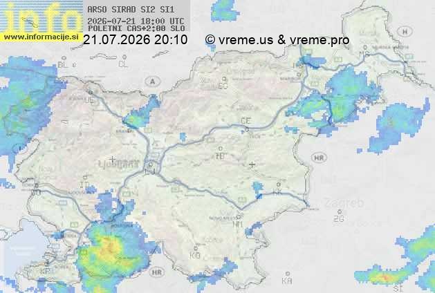 Radarska karta padavin
