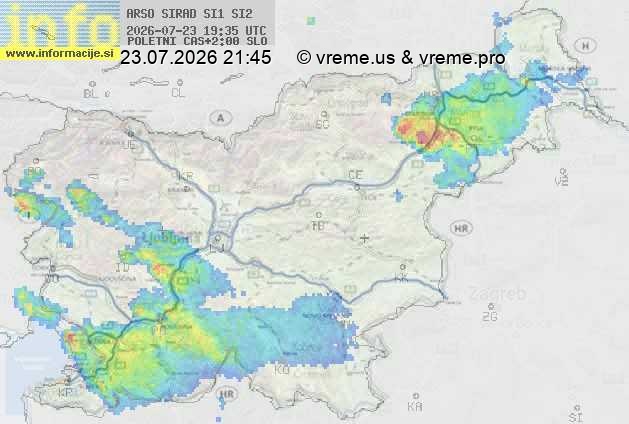 Radarska karta padavin