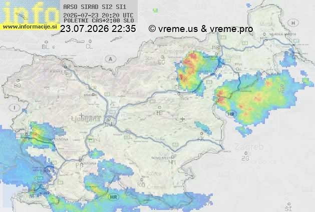 Radarska karta padavin