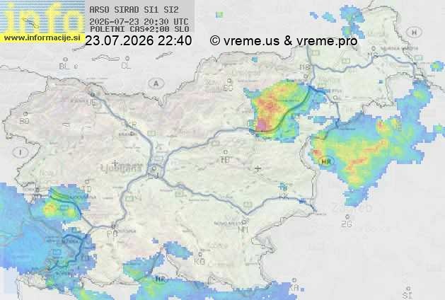 Radarska karta padavin
