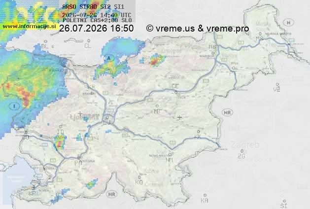Radarska karta padavin