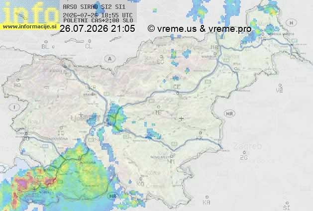 Radarska karta padavin