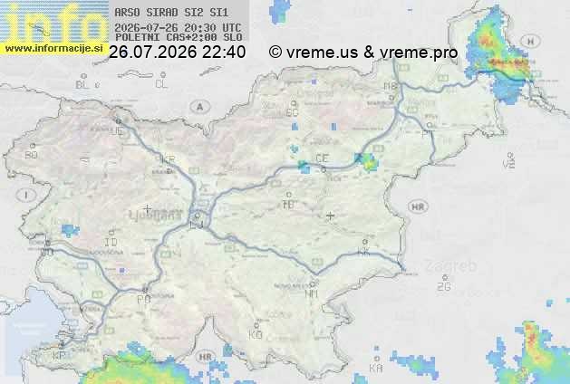 Radarska karta padavin