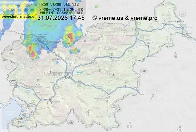 Radarska karta padavin