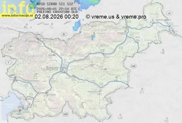 Radarska karta padavin