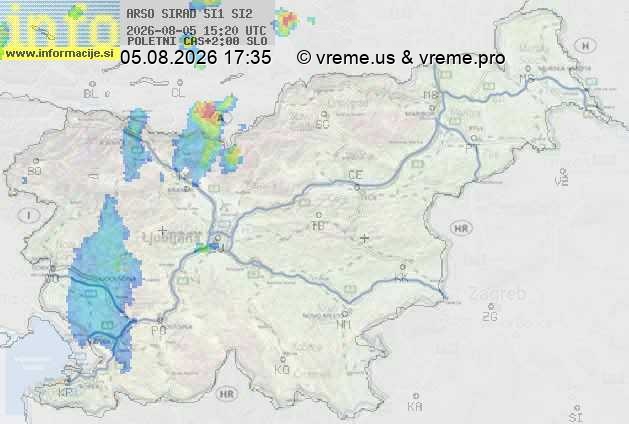 Radarska karta padavin