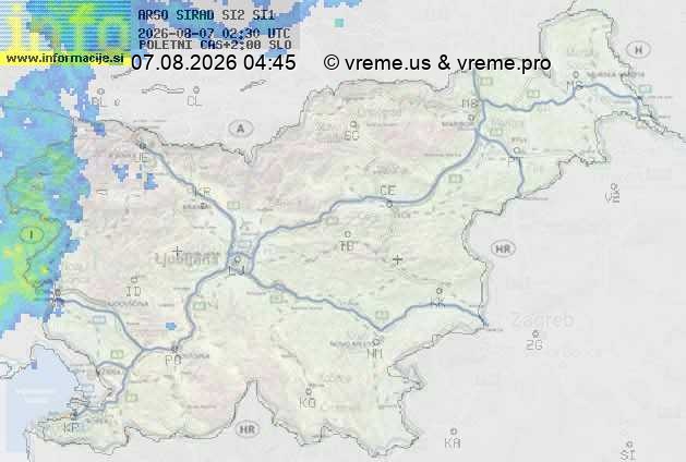 Radarska karta padavin