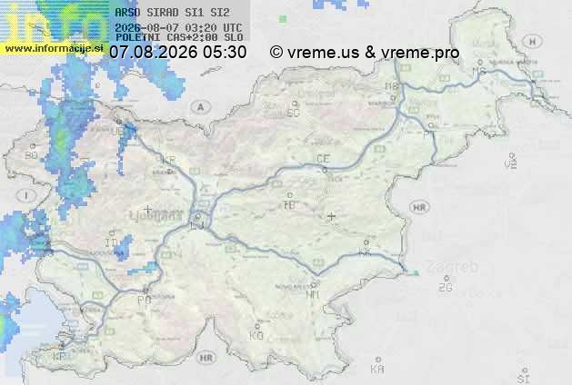 Radarska karta padavin