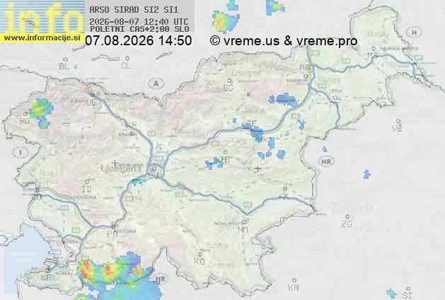 Radarska karta padavin