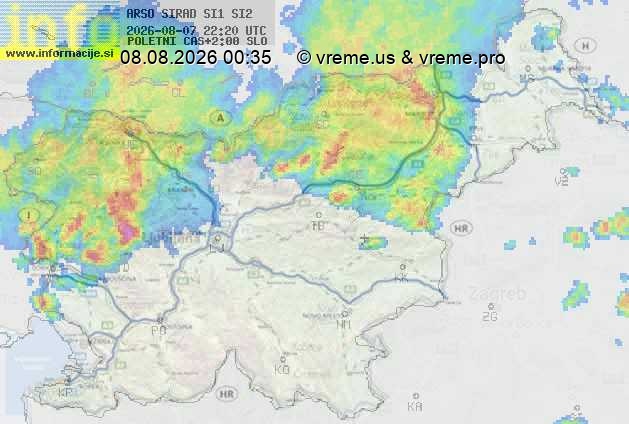 Radarska karta padavin