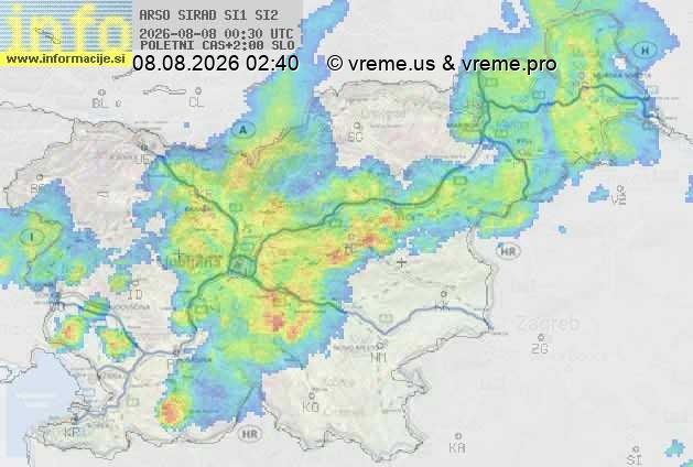 Radarska karta padavin