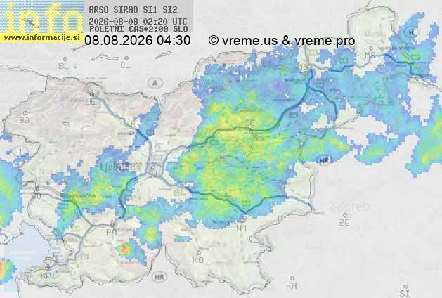 Radarska karta padavin