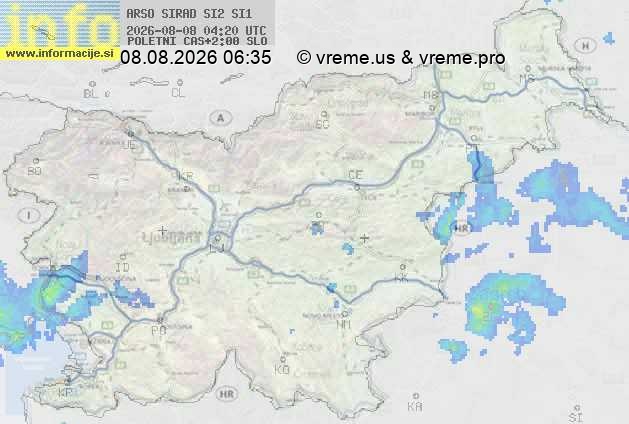 Radarska karta padavin