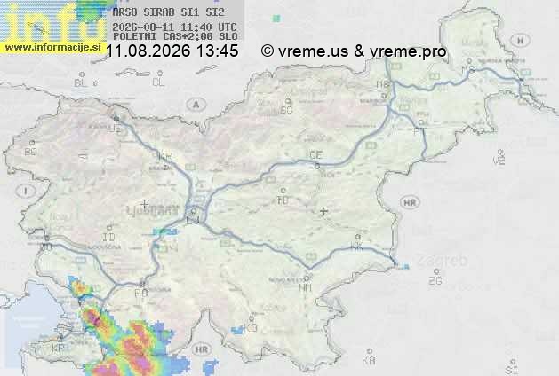Radarska karta padavin