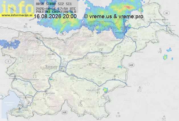 Radarska karta padavin